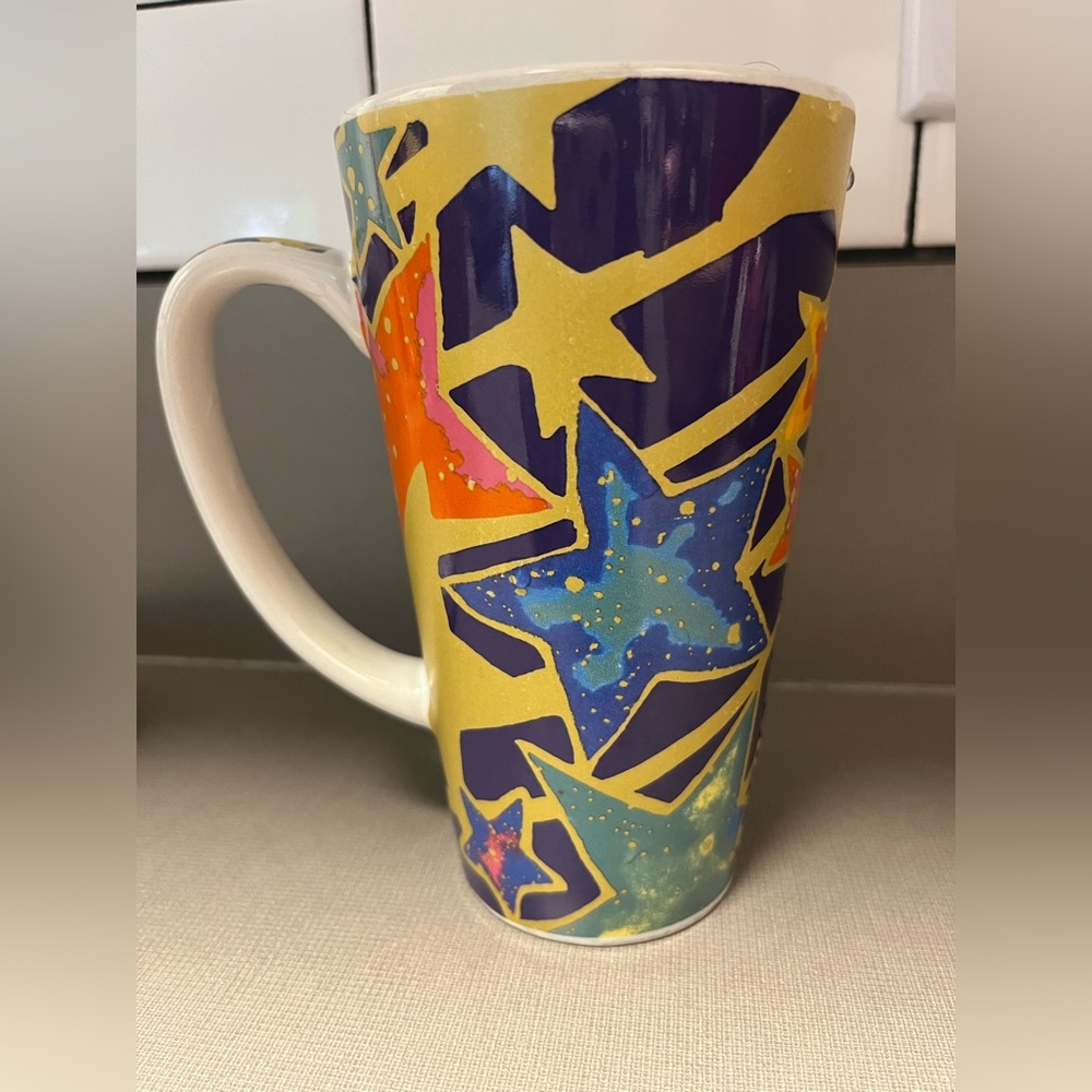 CALIFORNIA PANTRY 1999 GOLD STARS ON PURPLE LG CUP MUG